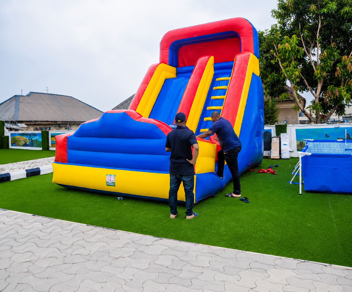 Inflatable Slide Setup